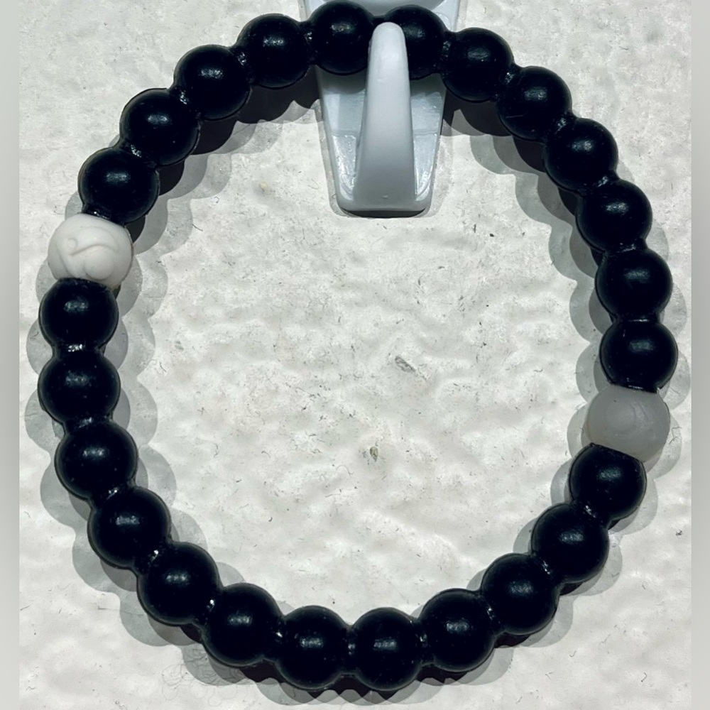 Black and White Rubber Bracelet